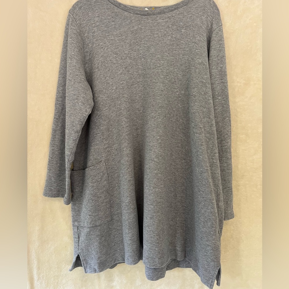 Eileen Fischer Gray Tunic Top